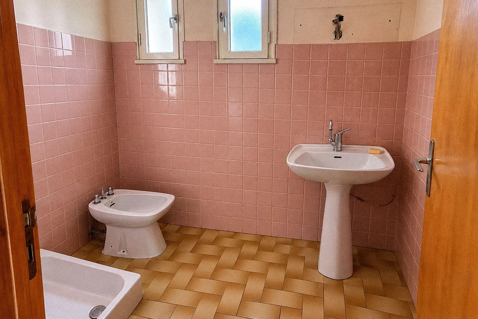 La salle de bains avant rénovation