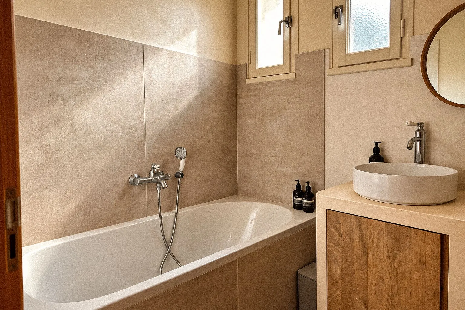 La salle de bains rénovée